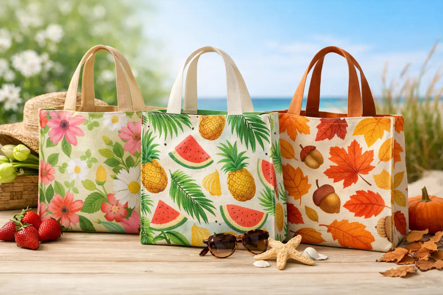 Seasonal Reusable Bag Prints That Feel Fresh