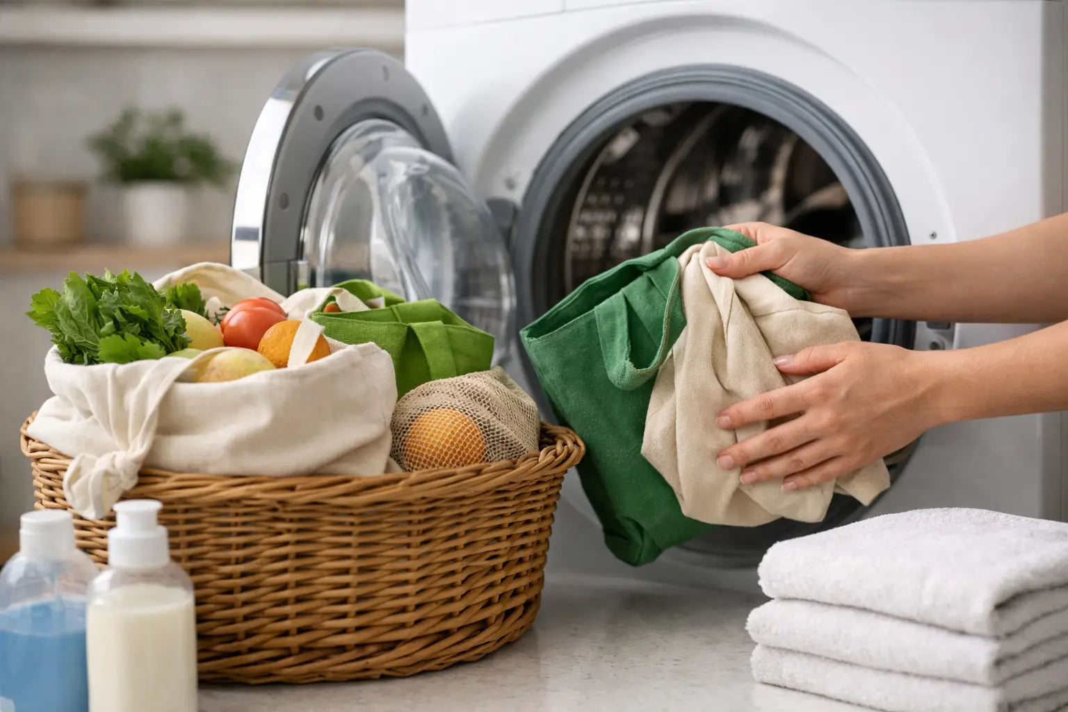How to Wash Reusable Shopping Bags Right