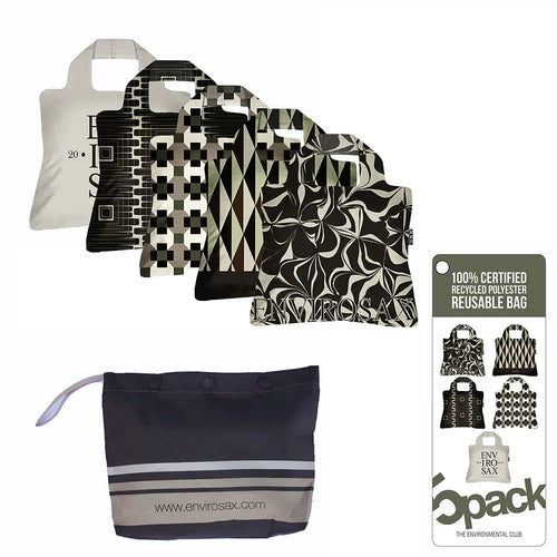 Envirosax Full Pouch Sets - Set of 5 with Pouch The Environmental Club Envirosax