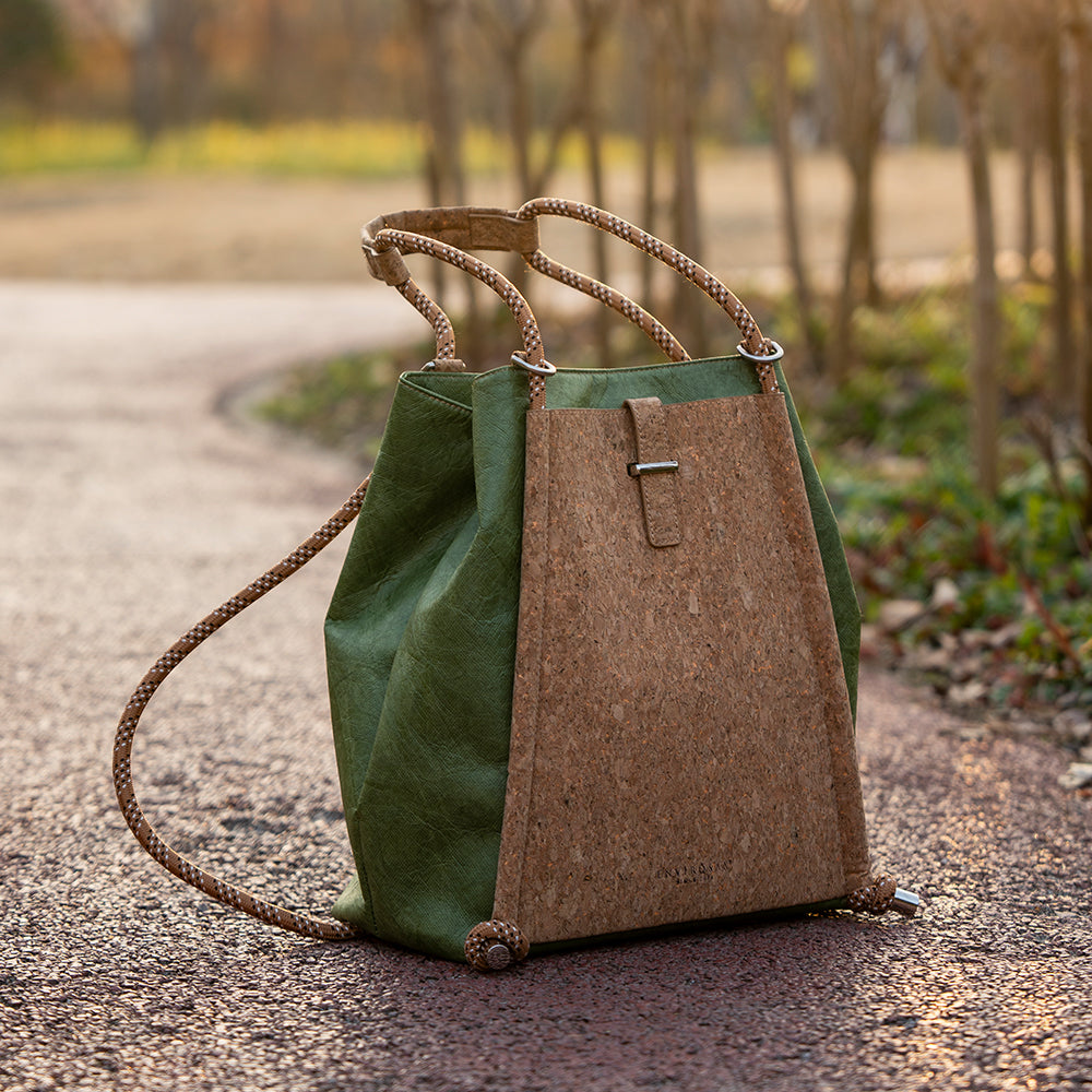 Envirosax Organic Cork Shoulder Bag – Extendable Backpack EN25124 | Eco-Friendly Travel Bag