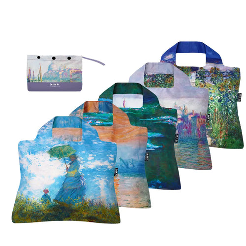 Envirosax Full Pouch Sets – Monet Set of 5 | Eco-Friendly Foldable Tote Bags Envirosax