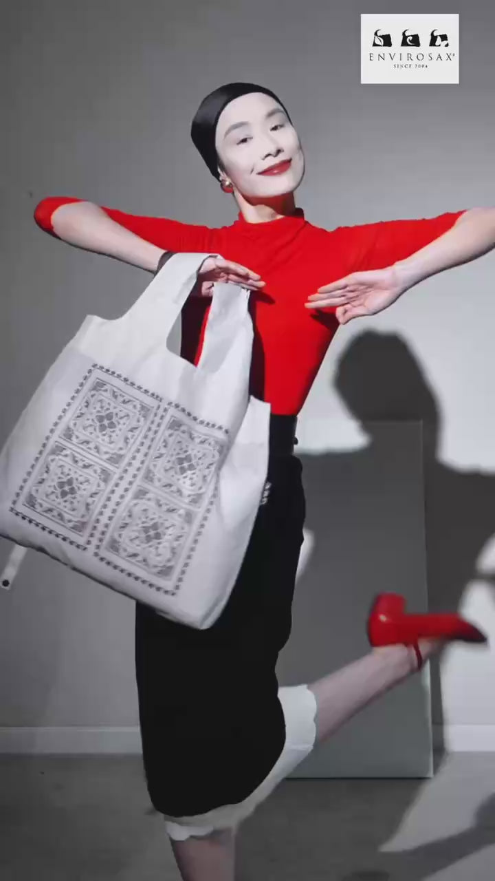 Envirosax Reusable Bags – Porto Soleil Collection | Santorini Tiles Bag 3
